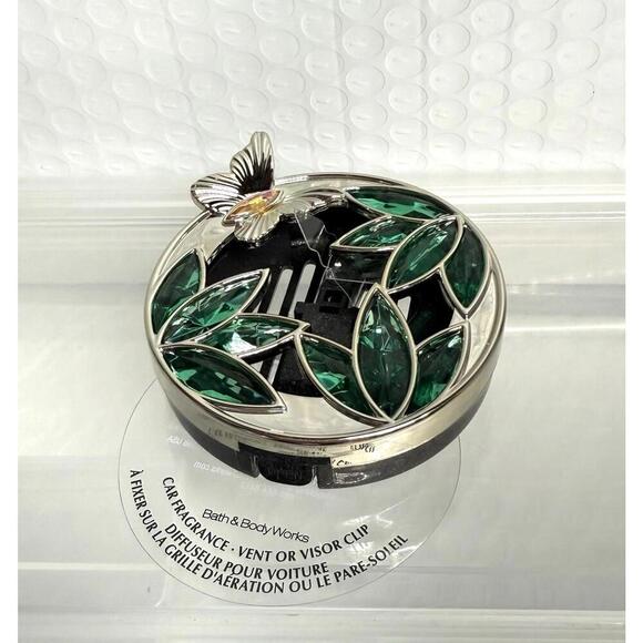 BATH & BODY WORKS BUTTERFLY GREEN GEMS HOLDER VENT VISOR CLIP CAR FRESHENER - Picture 2 of 4